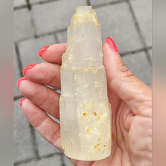 Anthropologie Terrain 3 3/4" Selenite Crystal Castle Tower - Picture 2 of 5